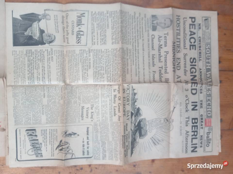 Gazety z Maja 1945 war the end Gdów