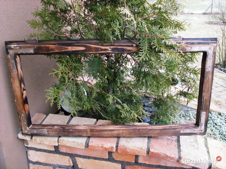 Stare okno rama okienna retro loft lustro Ełk