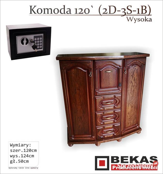 Wysoka Stylowa Komoda Barek 120 x 120 2D3s1B sprzedam