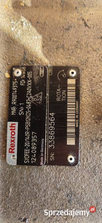 Pompy hydrauliczne Rexroth Wykroty sprzedam