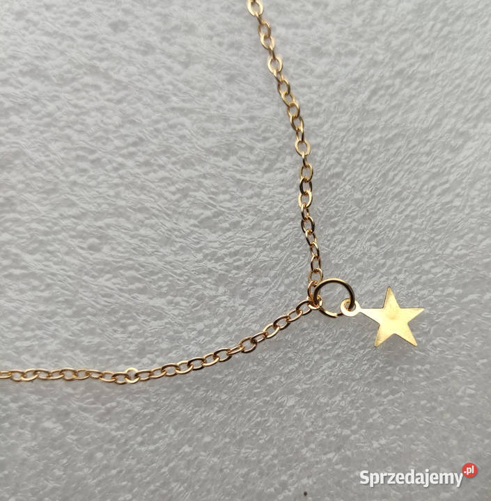 Łańcuszek trzy gwiazdy kol złoty NOWY łódzkie Łódź