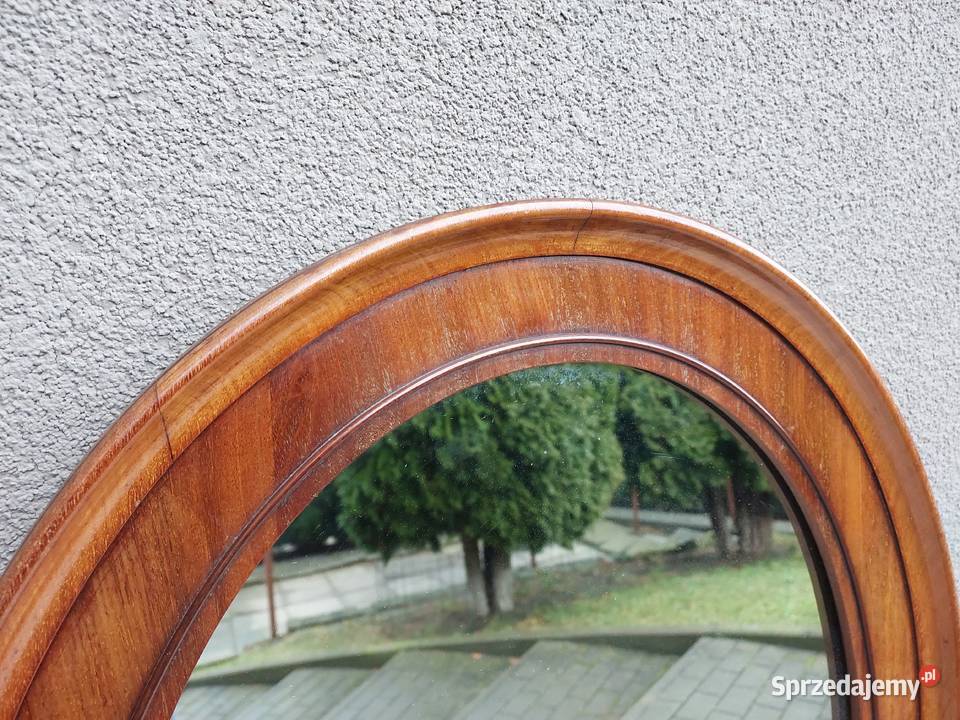 Stare lustro owal biedermeier antyk F010 Tczew