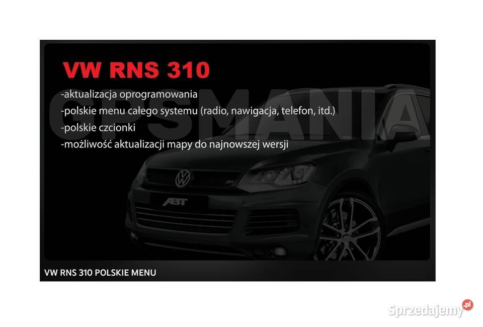 RNS 310 polskie menu polski lektor VW Skoda Seat Aleksandrów Łódzki