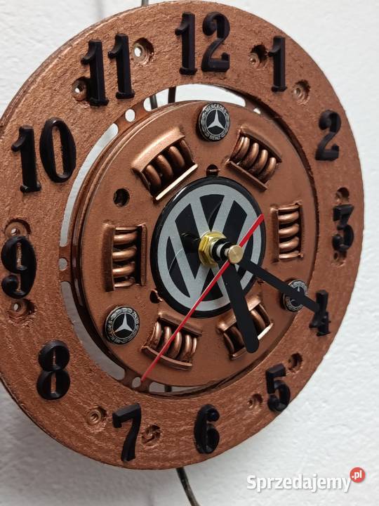 Zegar ścienny z tarczy sprzęgła VW
