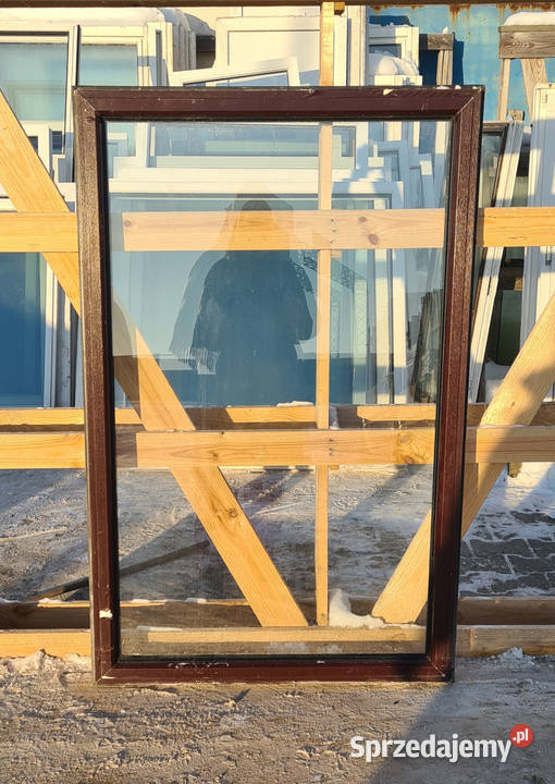 OKNA KacprzaK Witryna 85x131 FIX Używany Mahoń lubelskie Lublin sprzedam