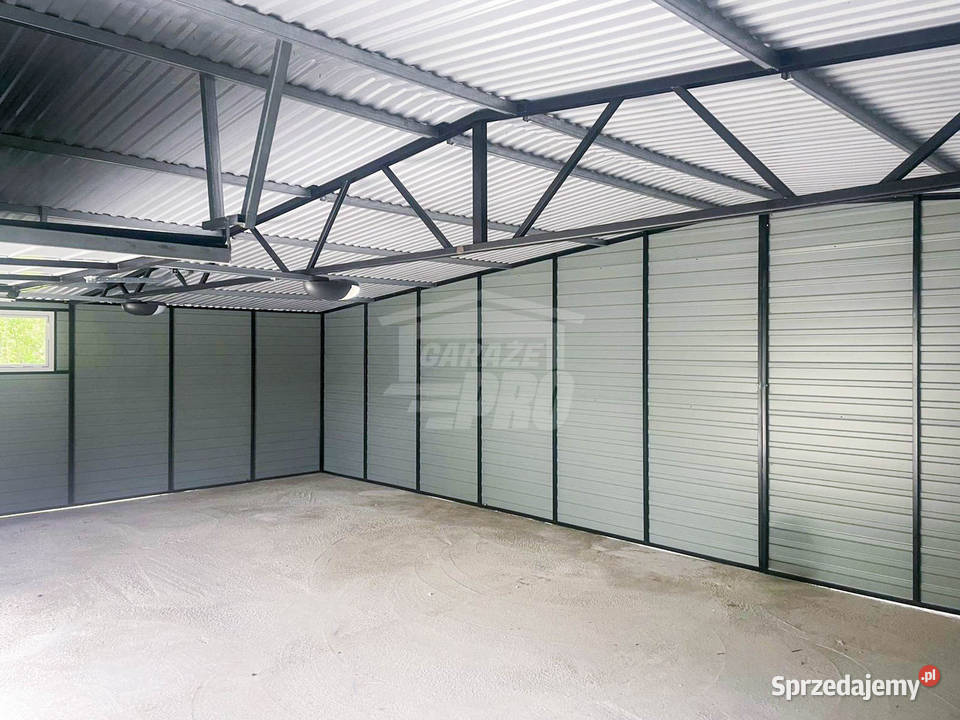 Garaż Blaszany 10x6m wiata 4x6m 2x Brama Uchylna Tczew