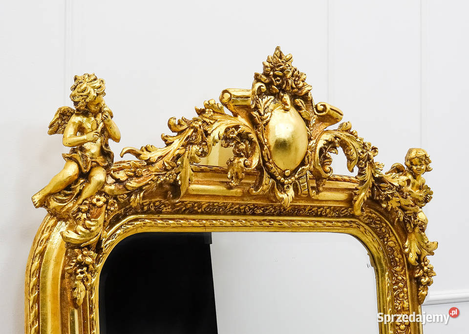 REPLIKA LUSTRO w ZŁOTEJ RAMIE STYL ROKOKO BAROK Kalisz sprzedam