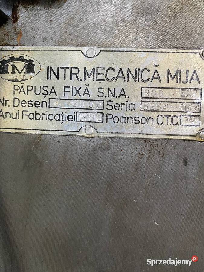 Tokarka SNA 800 x 3000 z odczytami Głowno