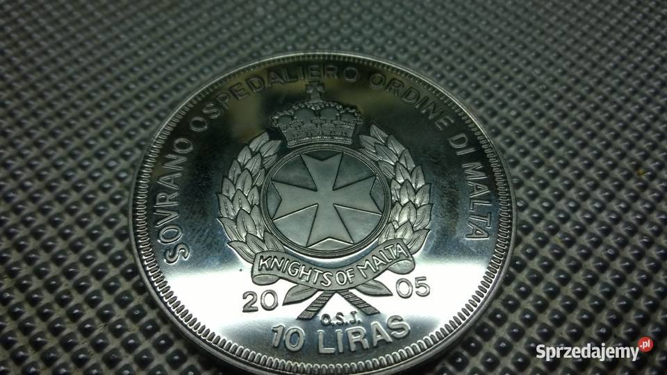 MONETA Zakon Maltański 10 lir 2005 Ex cathedral Warszawa sprzedam