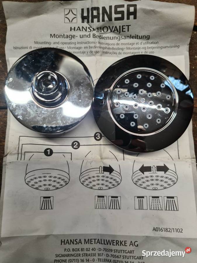 Hansa Głowica 04410200 deszczownica NOWA 11 wielkopolskie Puszczykowo sprzedam
