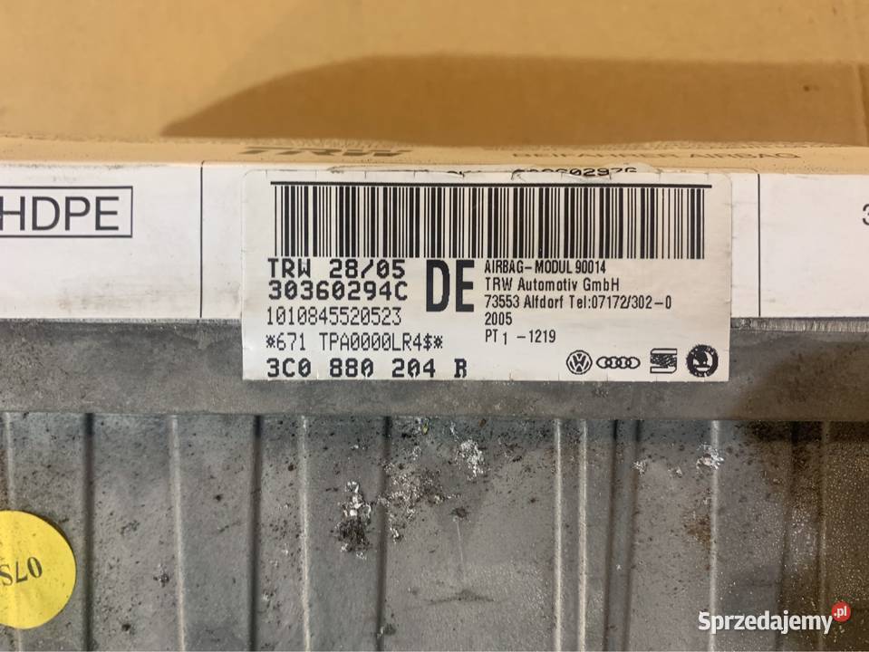 Poduszka powietrzna airbag 3C0880204B vw passat Szczecin