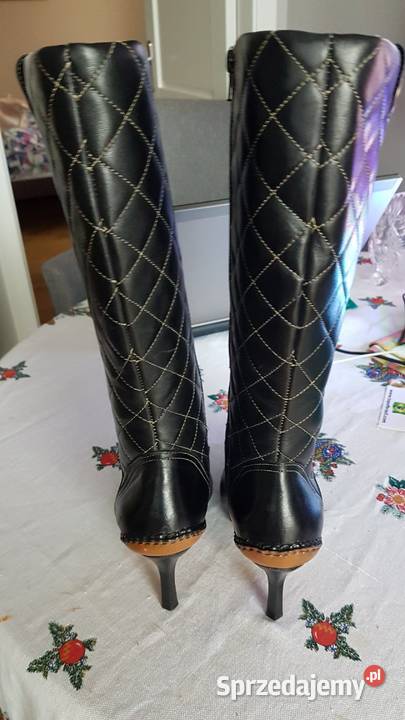 Nowe buty kozaki sprowadzone z Brazylii skóra brązowy/beżowy Głogów