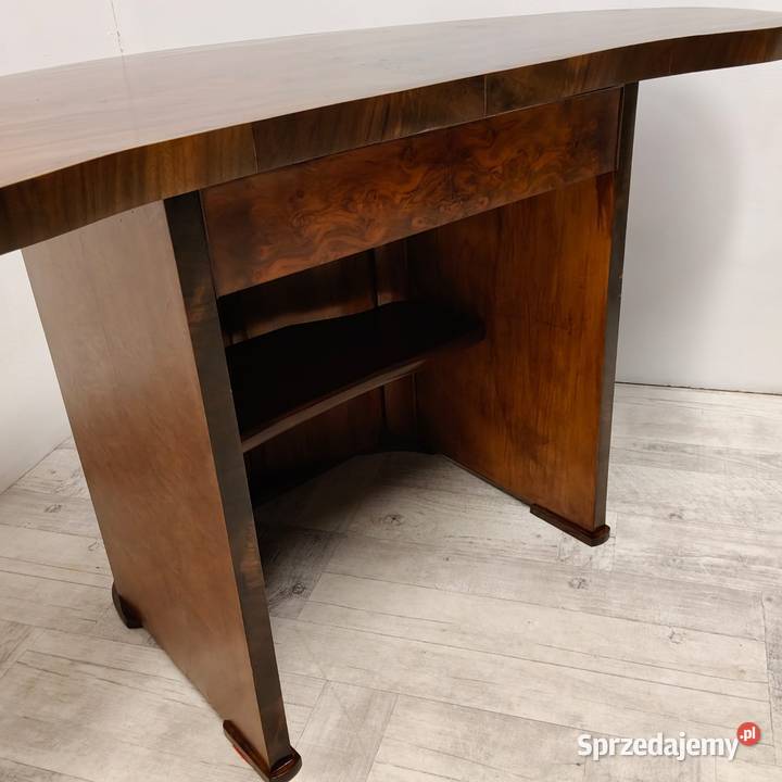 Biurko bumerang art deco design orzech lata 50te Biurka Radomsko