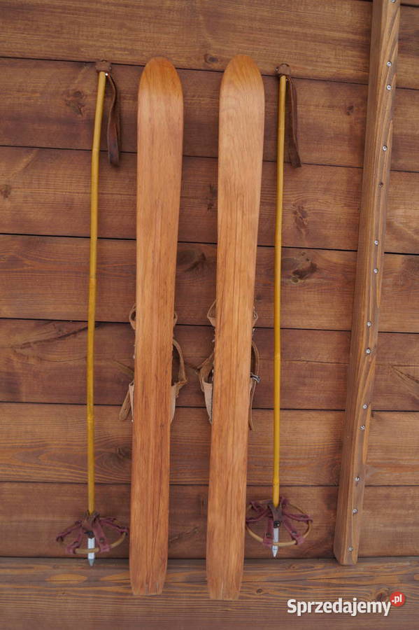Stare narty dziecięce 90 kijki