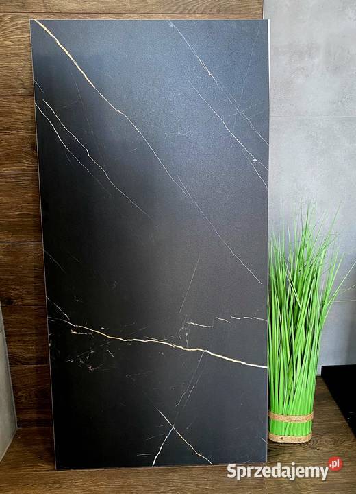 Czarny gres marmuropodobny 120x60 ZŁOTA ŻYŁKA Łask sprzedam
