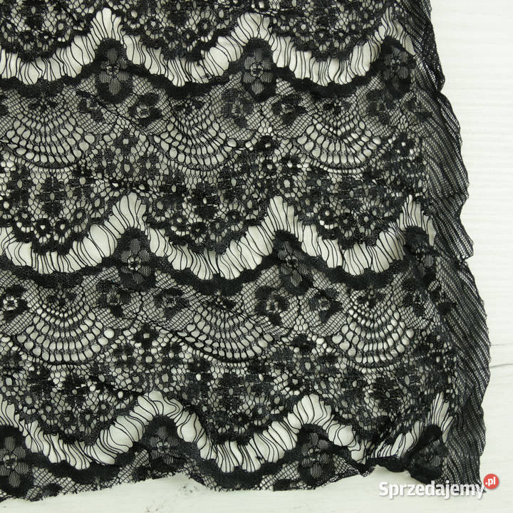 Czarna koronka kupon materiału wyprzedaż Legnica sprzedam