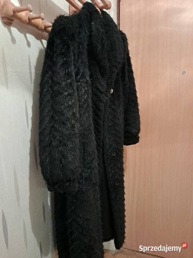 Futro damskie czarne długie do sprzedania małopolskie Kraków