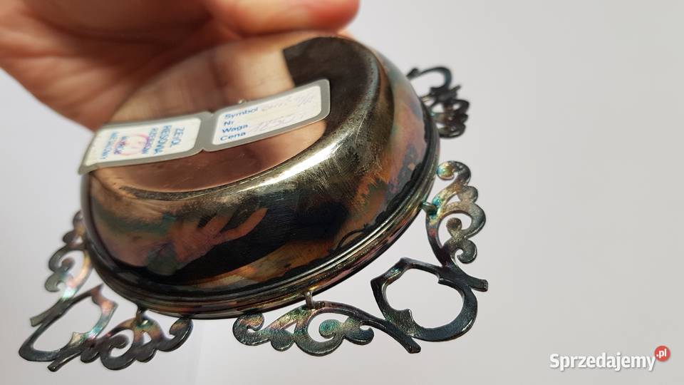 Platerowana popielniczka czarka Resovia Rzeszów Dąbrowa Górnicza