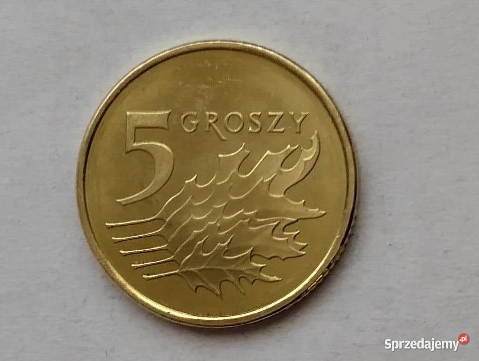 Moneta 5 groszy 2025 z błędem tłoczenia Warszawa sprzedam