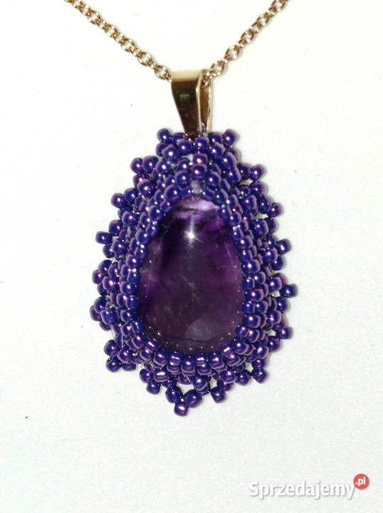 WISIOR MINI Z AMETYSTEM w koralikach Warszawa