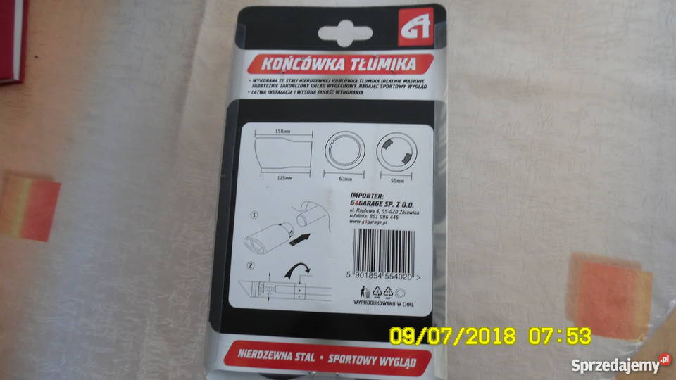 końcówka tłumika nierdzewka Gorlice