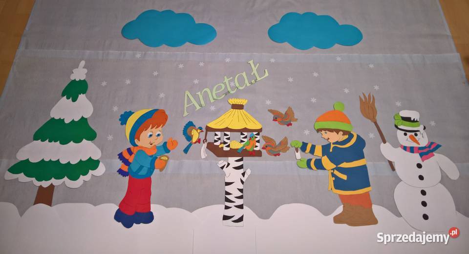 Dekoracje o tematyce zimowej z brystolu 504 102 Pozostałe Garwolin sprzedam