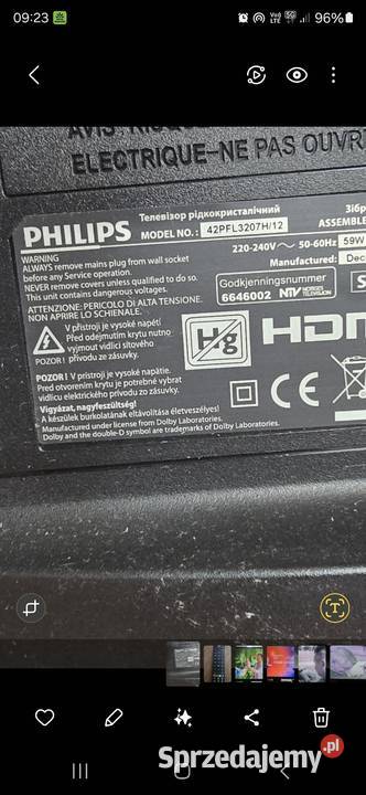 Telewizor Philips led 42 cale dekoder Zamość