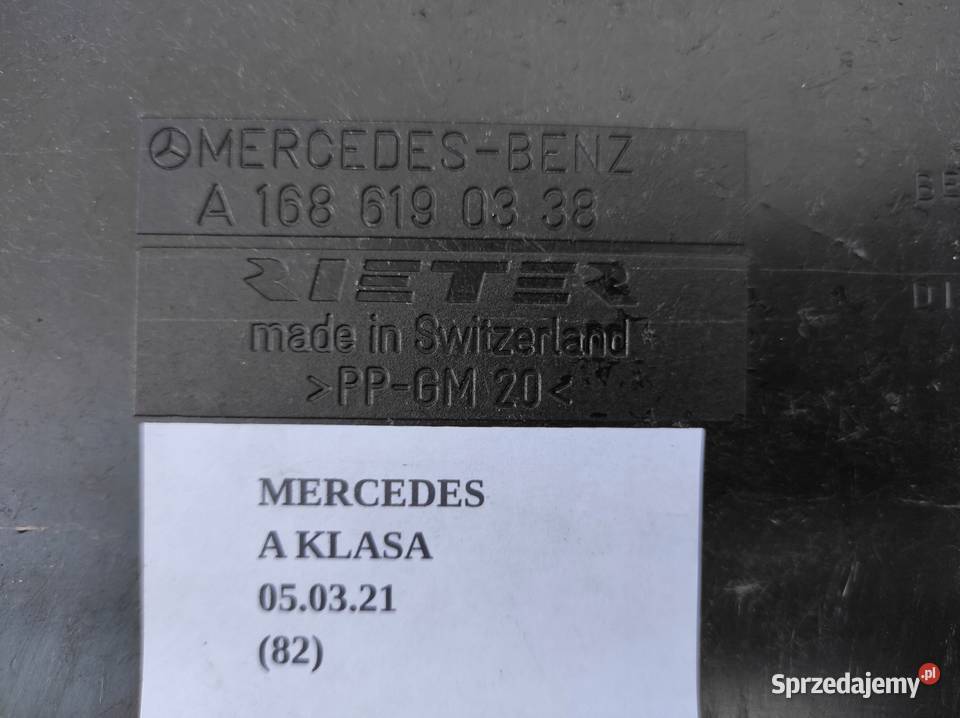 OSŁONA PODWOZIA TŁUMIKA MERCEDES A KLASA W168 Nowy Tomyśl