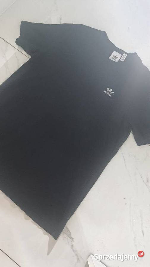 Tshirt Adidas czarny małe logo biale Suwałki
