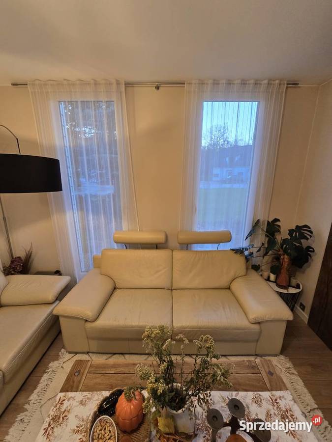 zestaw wypoczynkowy skórzany Wyposażenie wnętrz Wisznia Mała