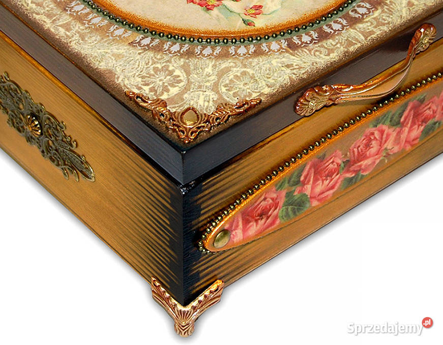 SZKATUŁKA pudełko drewniane VICTORIAN GIRL 20x20 wielokolorowy Bydgoszcz sprzedam