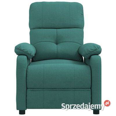 vidaXL Fotel masujący ciemnozielony obity Warszawa