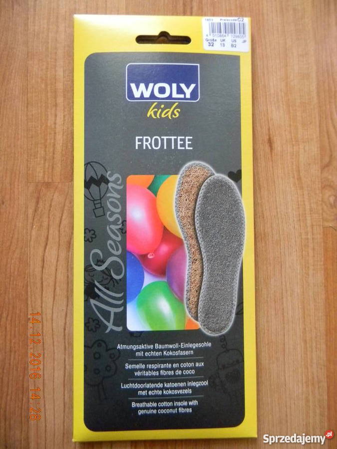 Wkładki do butów 32 Woly kids Frottee