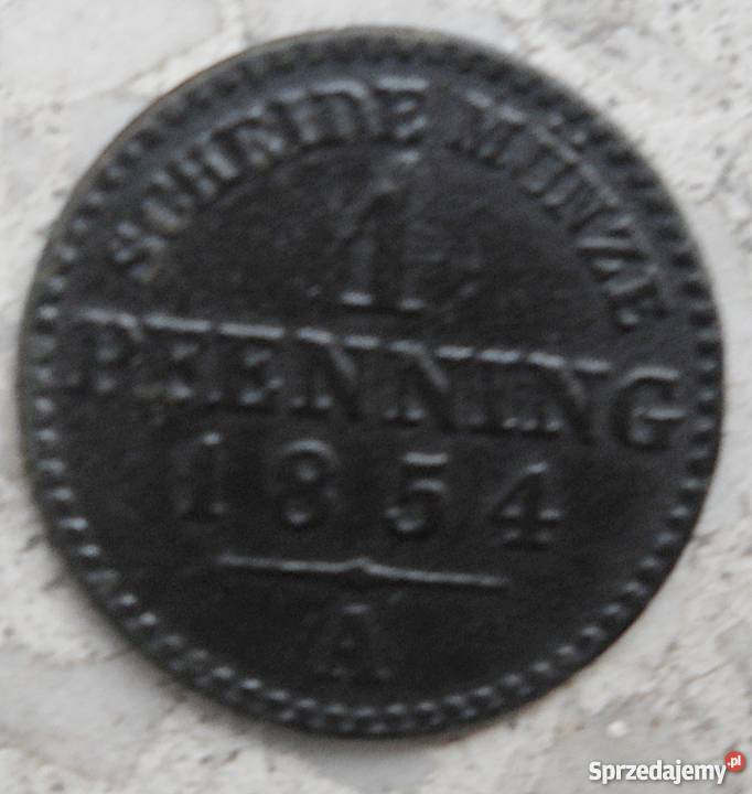 NIEMCY1 PFENNIG1854 rASCHEIDE MUNZE360 EINEN Legionowo sprzedam
