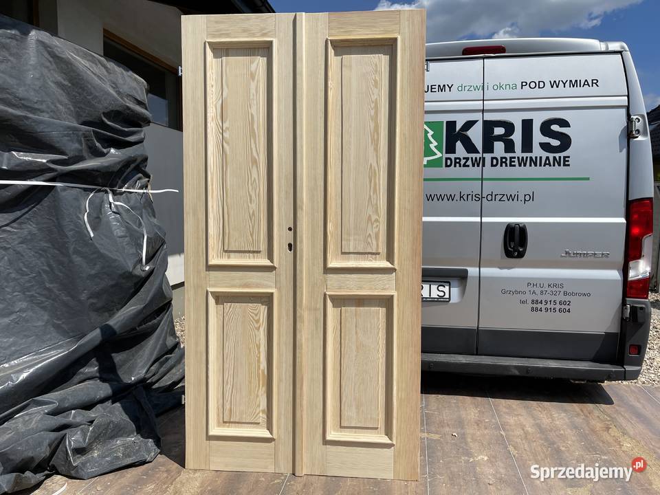 Drzwi drewniane dwuskrzydłowe NA KAŻDY WYMIAR Kraków sprzedam