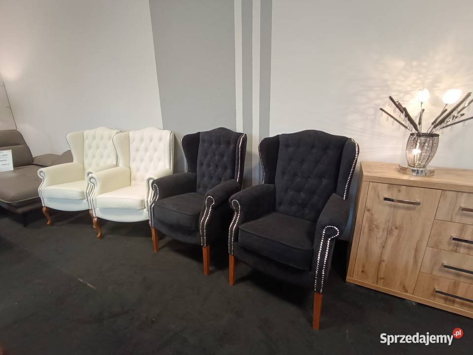 Nowy Fotel PREZESA Uszak Tkanina Zmywalna opolskie Olesno