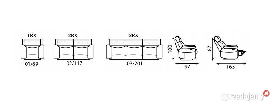 Zestaw Wypoczynkowy z Relaxem Miękki Wygoda Warszawa