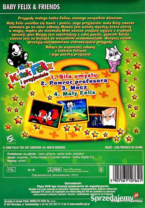 MAŁY KOTEK FELIX I PRZYJACIELE MAGICZNA ZABAWA wielkopolskie Kalisz