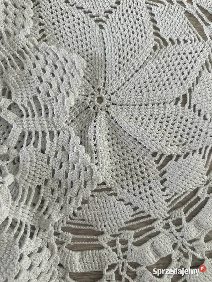 Serweta serwetka szydełko okrągłe cacko śr60 Łódź