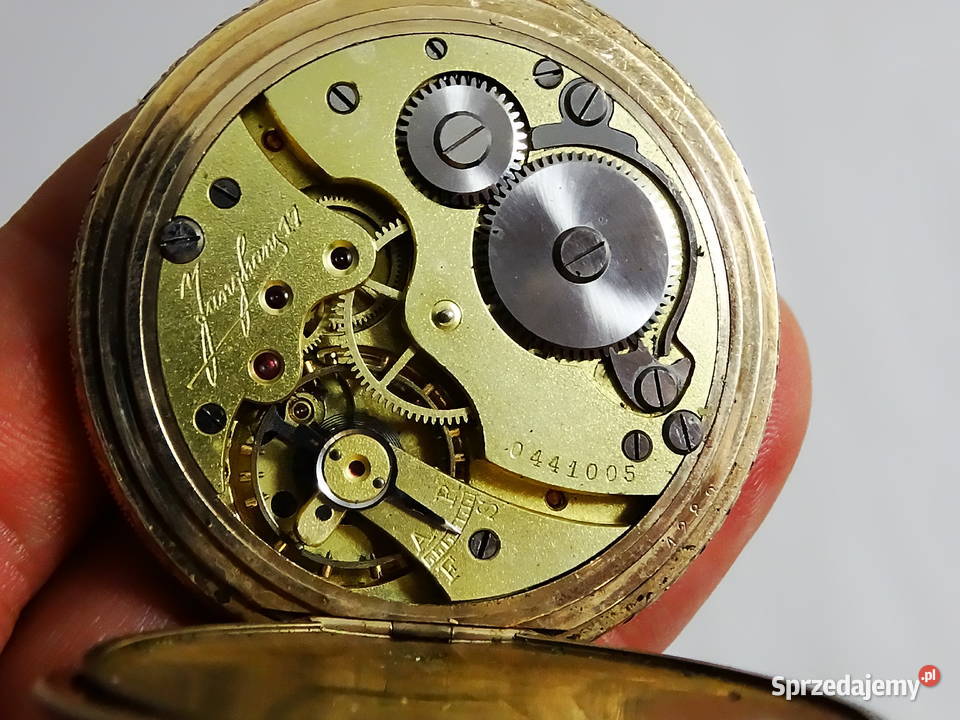 Zegarek kieszonkowy 1927 mechaniczny Gold Double lubelskie Biłgoraj