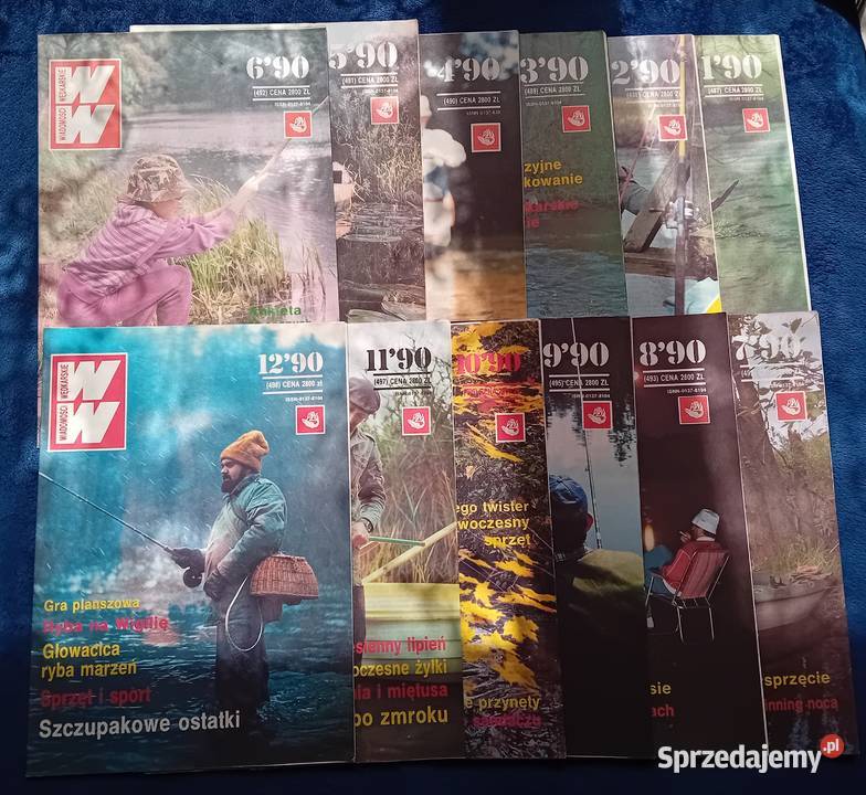 Miesięcznik Wiadomości Wędkarskie rocznik 1990 Koźminek