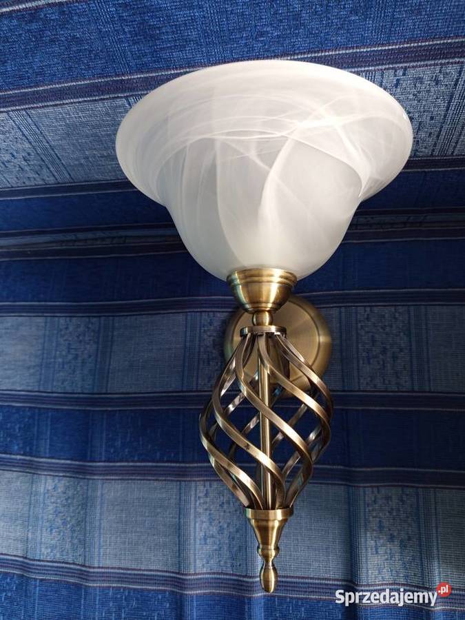Kinkiet Secesja szklany mrozowy klosz antycznego mazowieckie Warszawa