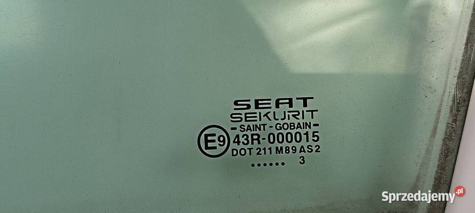 SZYBA DRZWI LEWY PRZÓD SEAT IBIZA III