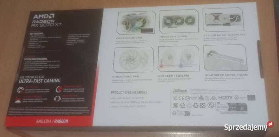 AMD Radeon RX 9070XT Karta graficzna 16GB VRAM mazowieckie Radom