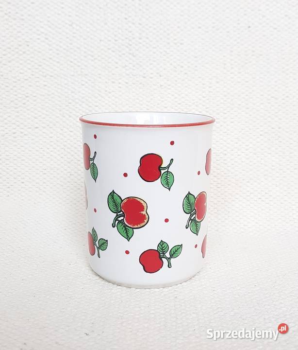 Porcelit Pruszków kubek jabłka owoce