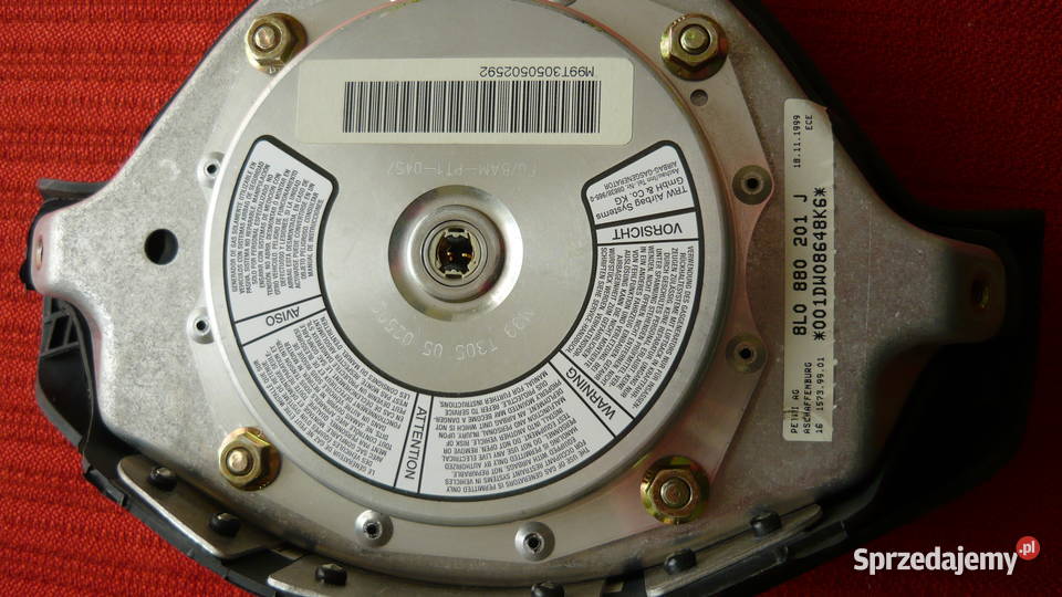 Poduszka powietrzna Audi A3 18 T QUATRO Wyposażenie wnętrza śląskie Myszków