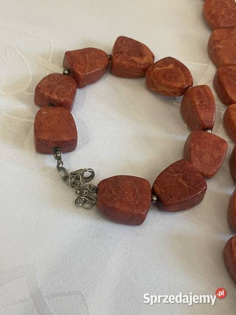 Zestaw biżuterii koral sztuczny barwiony Kraków sprzedam