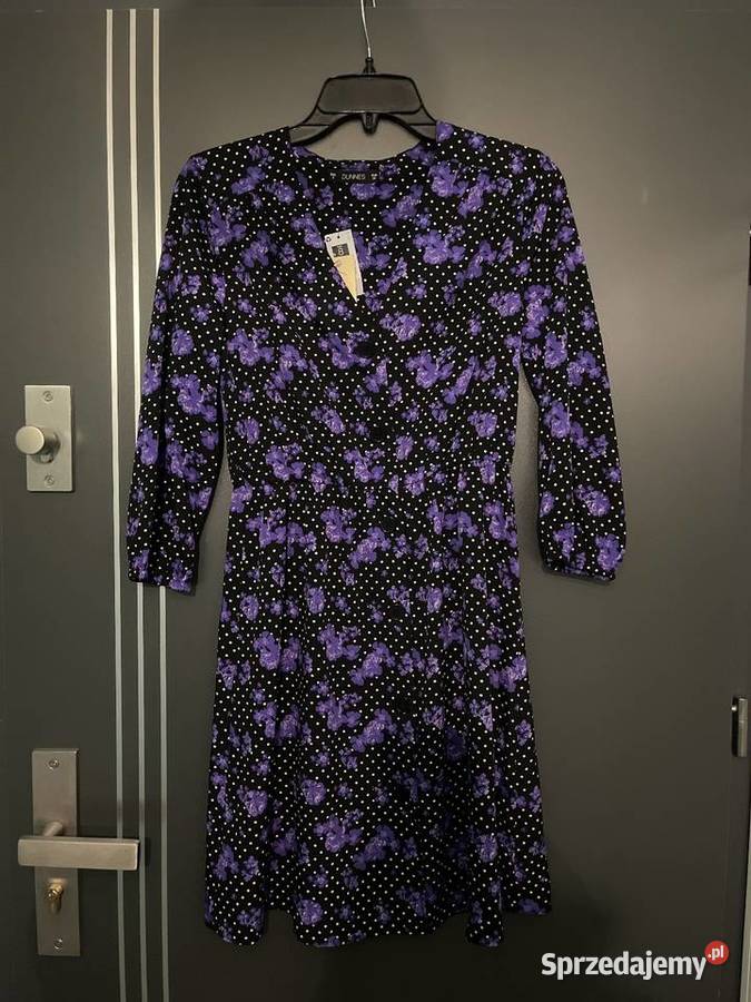 Dunnes sukienka modny wzór kwiaty groszki nowa Choszczno sprzedam