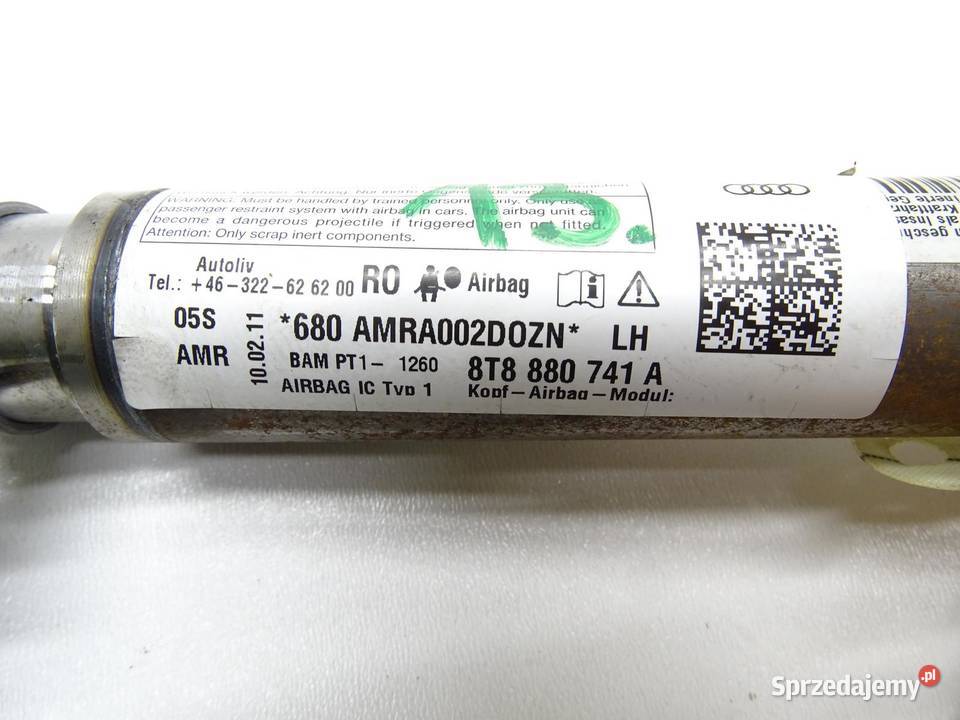 KURTYNA POWIETRZNA AIRBAG LEWA 8T8880741A AUDI