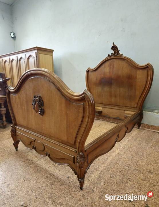 Stare ludwikowskie łóżko francuskie rocaille Łóżka Nowy Sącz sprzedam